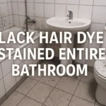 Black Hair Dye Stained Entire Bathroom